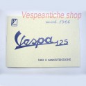 LIBRETTO USO E MANUTENZIONE VESPA 125 DEL 1964