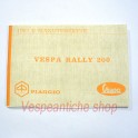 LIBRETTO USO E MANUTENZIONE VESPA RALLY 200 DEL 1972