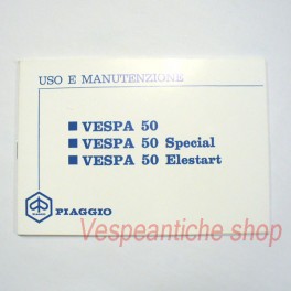 LIBRETTO USO E MANUTENZIONE VESPA 50 L N R SPECIAL ELESTART SECONDA SERIE