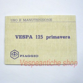 LIBRETTO USO E MANUTENZIONE VESPA