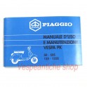 LIBRETTO USO E MANUTENZIONE VESPA PK 50 50S 125 125S