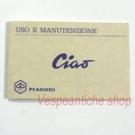 LIBRETTO USO E MANUTENZIONE VESPA